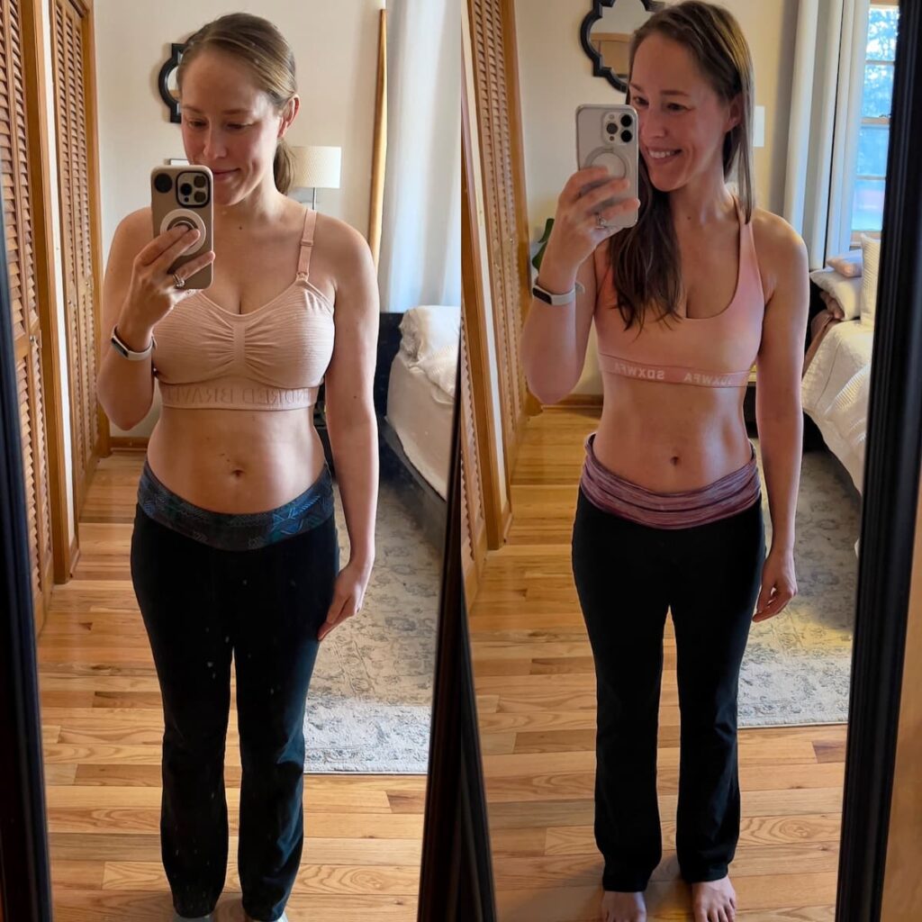 Dietitian in London transformation - before and after